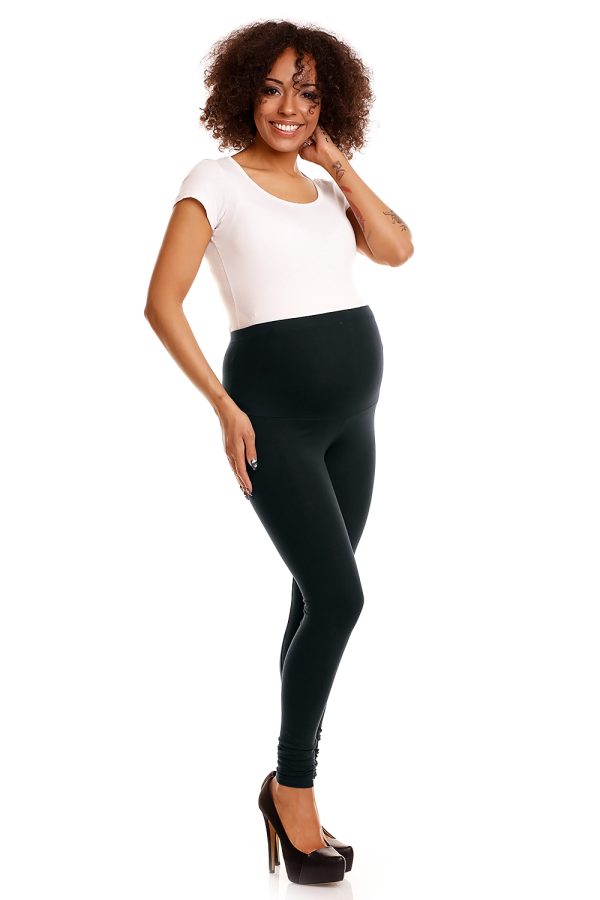 Black Maternity Leggings in Maternity Leggings with Cotton and Spandex