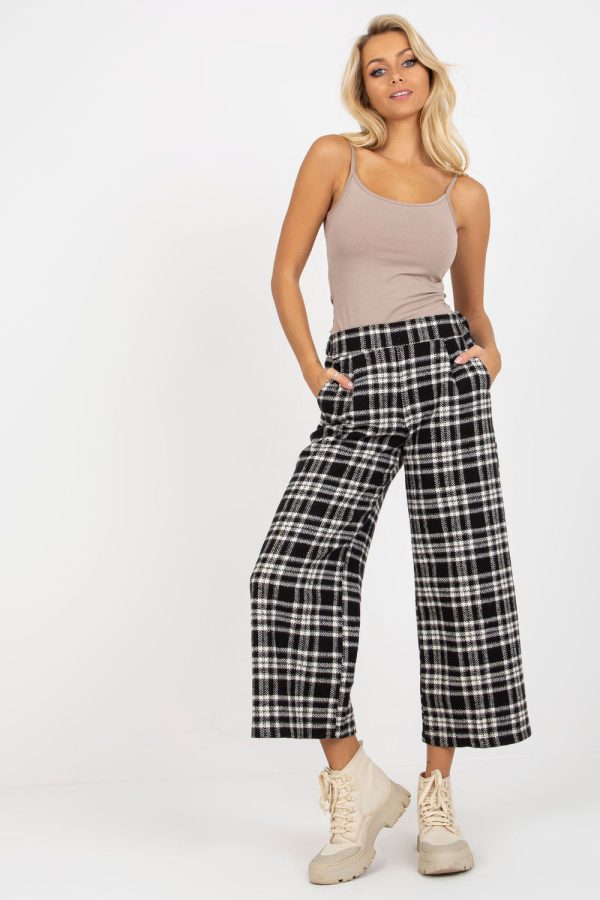 Black Women Trousers in Pants, Trousers, Shorts with Wool