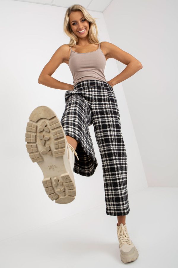 Black Women Trousers in Pants, Trousers, Shorts with Wool