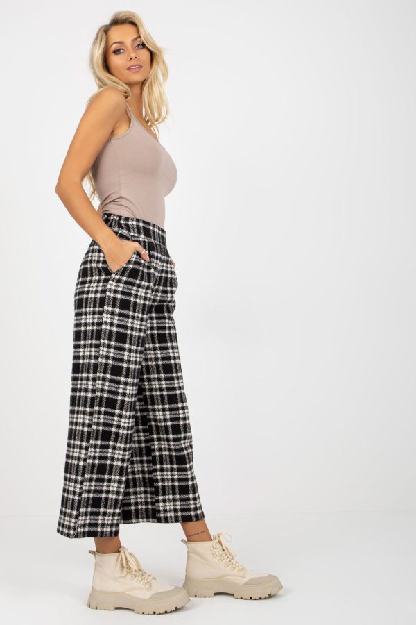 Black Women Trousers in Pants, Trousers, Shorts with Wool
