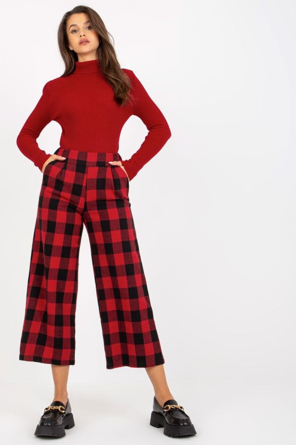 Black Women Trousers in Pants, Trousers, Shorts with Wool