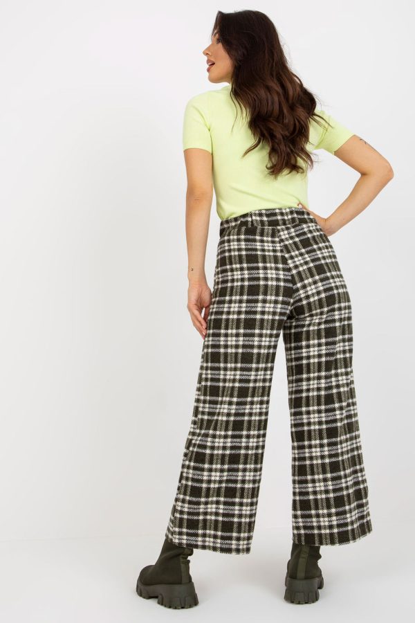 Green Women Trousers in Pants, Trousers, Shorts with Wool