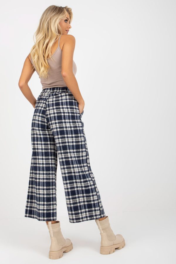 Blue Women Trousers in Pants, Trousers, Shorts with Wool