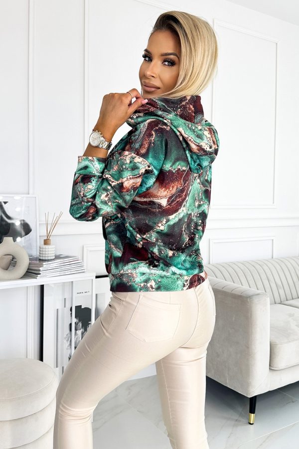 Brown Sweatshirt in Sweatshirts For Women with Polyester and Viscose