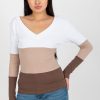 Brown Blouse in Women`s Blouses, Tunics with Cotton and Spandex