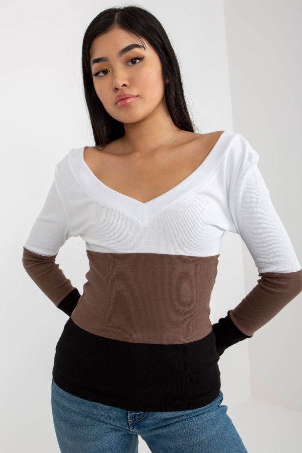 Black Blouse in Women`s Blouses, Tunics with Cotton and Spandex