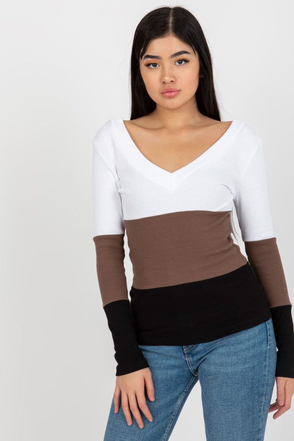 Black Blouse in Women`s Blouses, Tunics with Cotton and Spandex