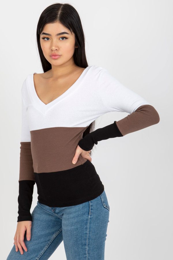 Black Blouse in Women`s Blouses, Tunics with Cotton and Spandex