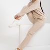 Beige Set in Pants, Trousers, Shorts with Spandex and Viscose