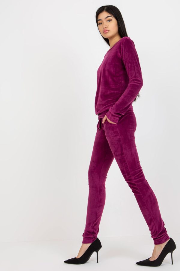 Violet Set in Pants, Trousers, Shorts with Spandex and Viscose
