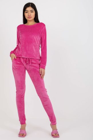 Pink Set in Pants, Trousers, Shorts with Spandex and Viscose