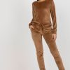 964679 Brown Set in Pants, Trousers, Shorts with Spandex and Viscose