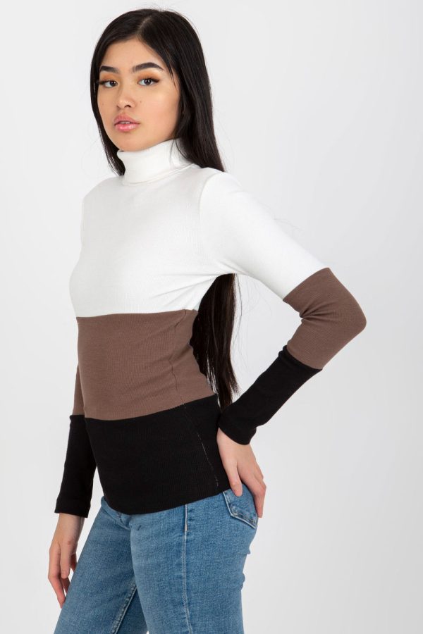 Black Turtleneck in Sweaters, Pullovers, Jumpers, Turtlenecks, Boleros, Shrugs with Cotton and Spandex