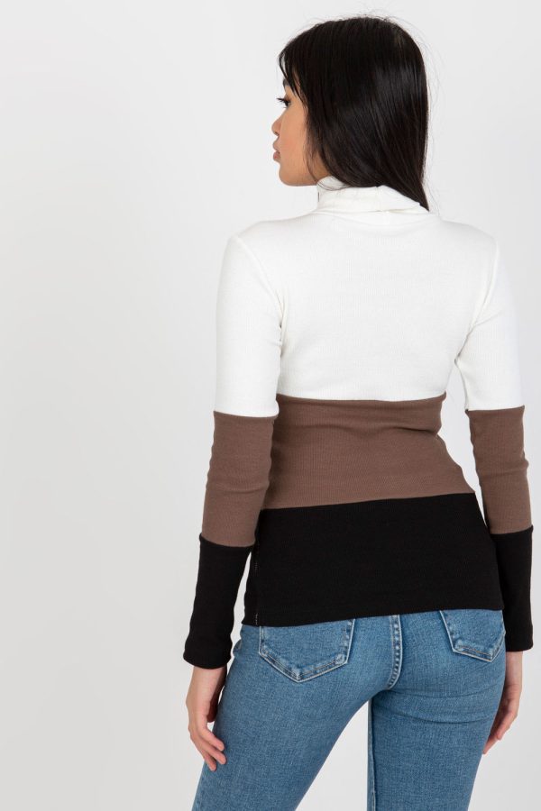 Black Turtleneck in Sweaters, Pullovers, Jumpers, Turtlenecks, Boleros, Shrugs with Cotton and Spandex