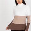 Brown Turtleneck in Sweaters, Pullovers, Jumpers, Turtlenecks, Boleros, Shrugs with Cotton and Spandex