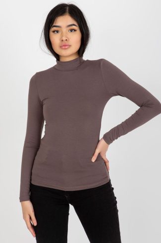Brown Turtleneck in Sweaters, Pullovers, Jumpers, Turtlenecks, Boleros, Shrugs with Spandex and Viscose