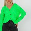 Green Cardigan in Cardigans For Women, Ponchos with Cotton and Spandex