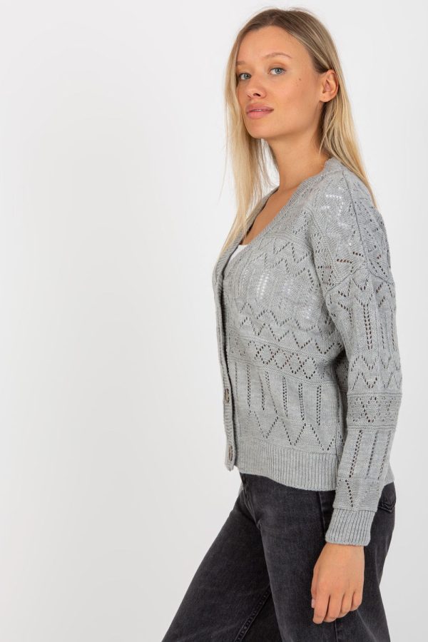 Grey Cardigan in Cardigans For Women, Ponchos with Cotton and Spandex