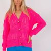 Pink Cardigan in Cardigans For Women, Ponchos with Cotton and Spandex