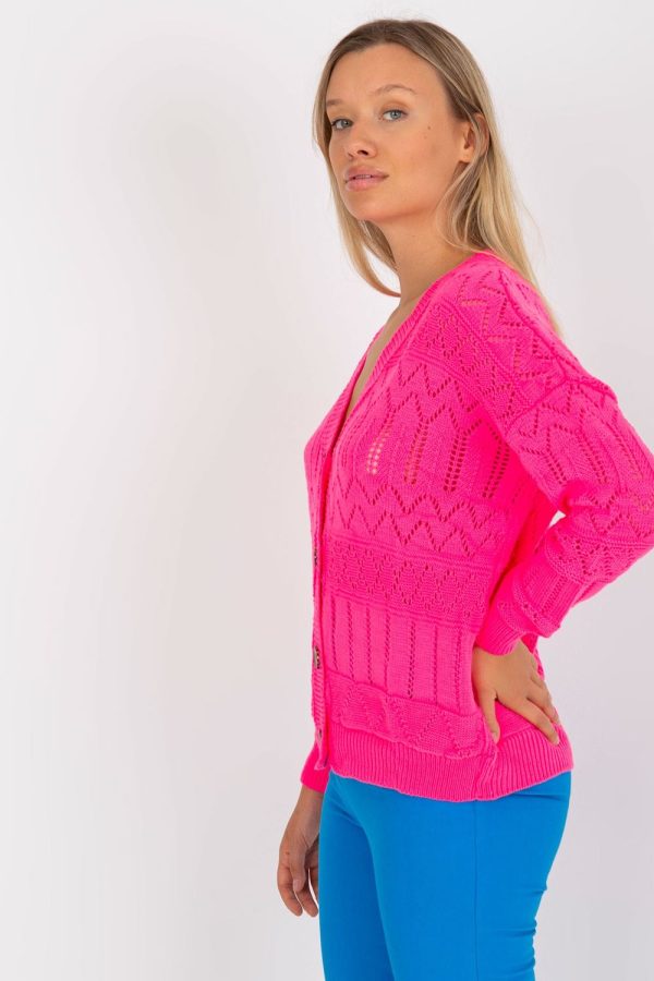 Pink Cardigan in Cardigans For Women, Ponchos with Cotton and Spandex