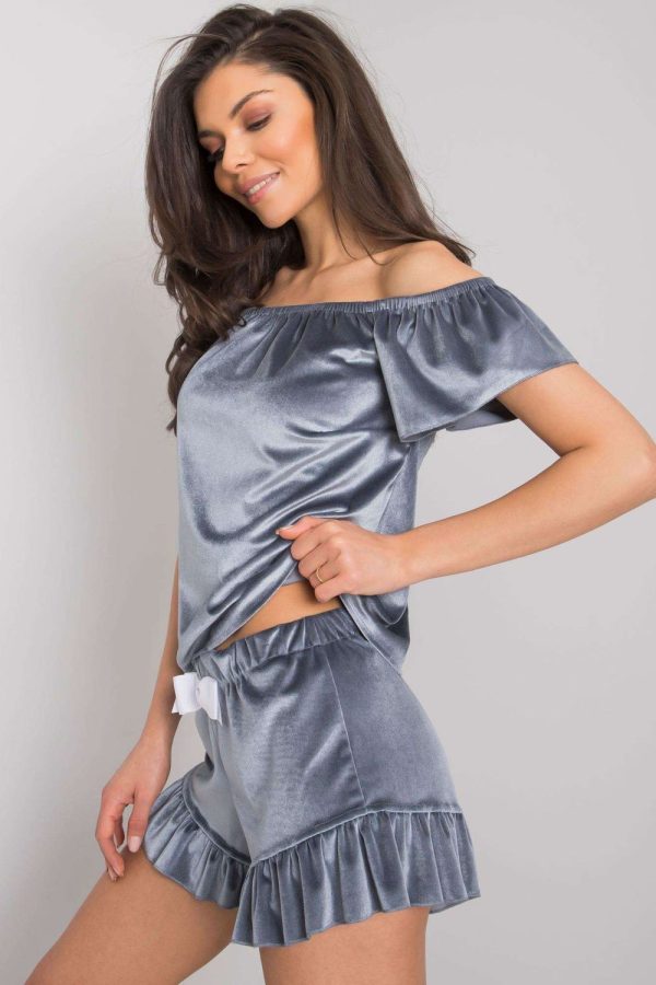 Navy Blue Pyjama in Women`s Pyjamas, Sleepwear Sets with Spandex and Viscose