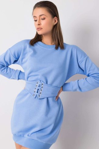 Blue Daydress in Day Dresses with Cotton and Spandex