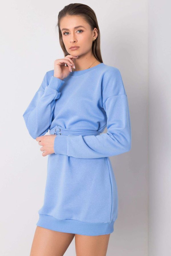 Blue Daydress in Day Dresses with Cotton and Spandex