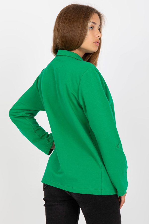 Green Jacket in Jackets, Vests For Women with Cotton and Spandex