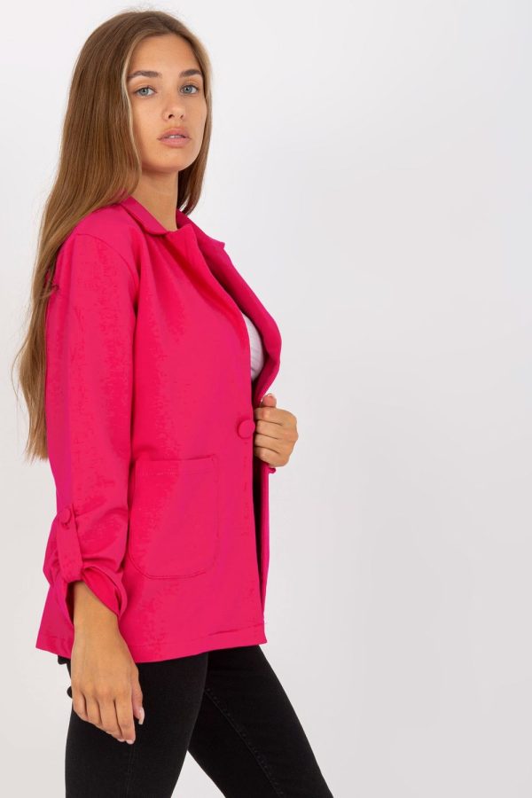 Pink Jacket in Jackets, Vests For Women with Cotton and Spandex