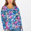 Multicolor Blouse in Women`s Blouses, Tunics with Spandex and Viscose