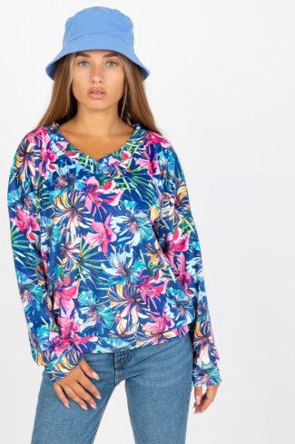 Multicolor Blouse in Women`s Blouses, Tunics with Spandex and Viscose