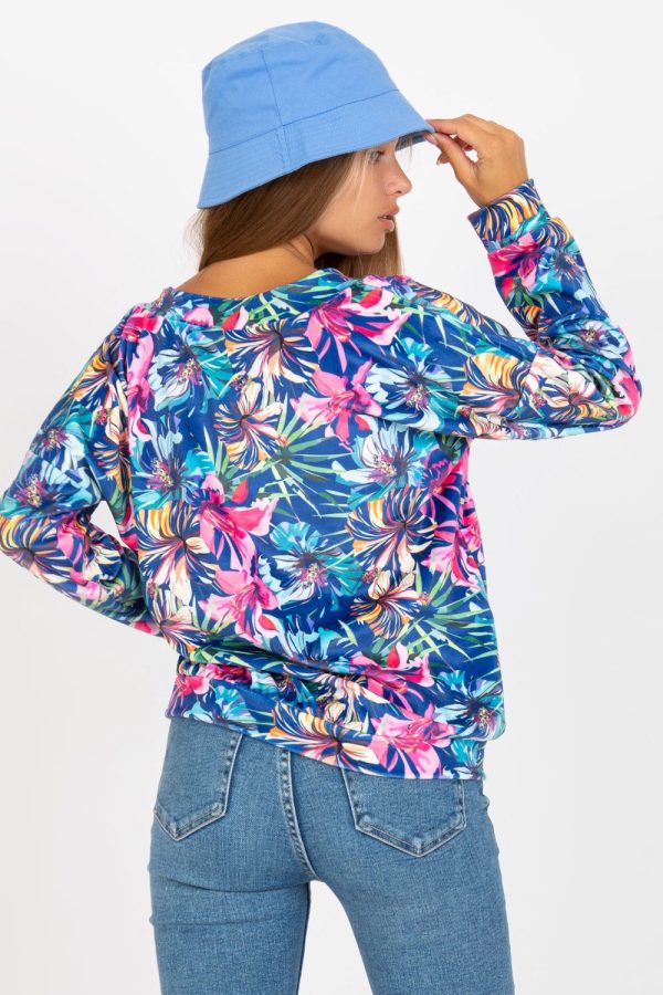 Multicolor Blouse in Women`s Blouses, Tunics with Spandex and Viscose