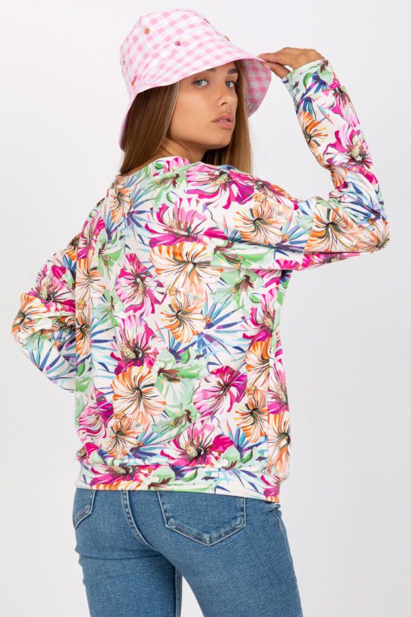 Multicolor Blouse in Women`s Blouses, Tunics with Spandex and Viscose