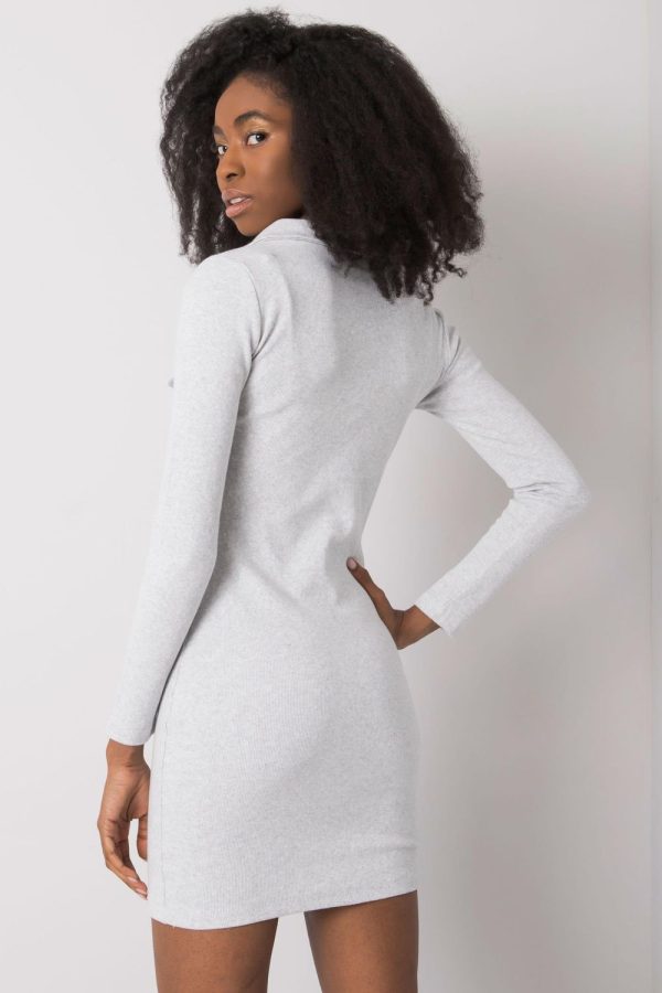 Grey Daydress in Day Dresses with Cotton and Spandex