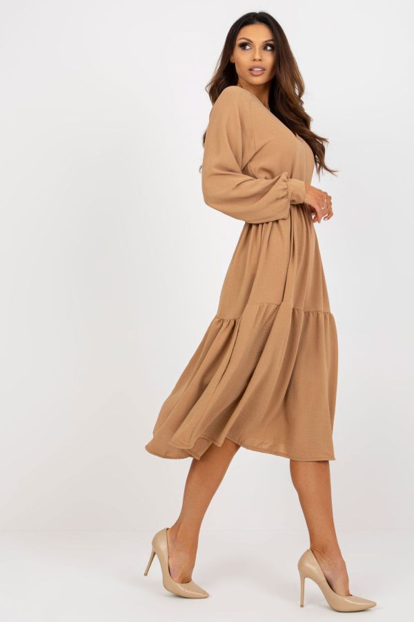 Brown Daydress in Day Dresses with Polyester