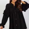 965733 Black Long Sleeve Shirt in Shirts For Women with Polyester