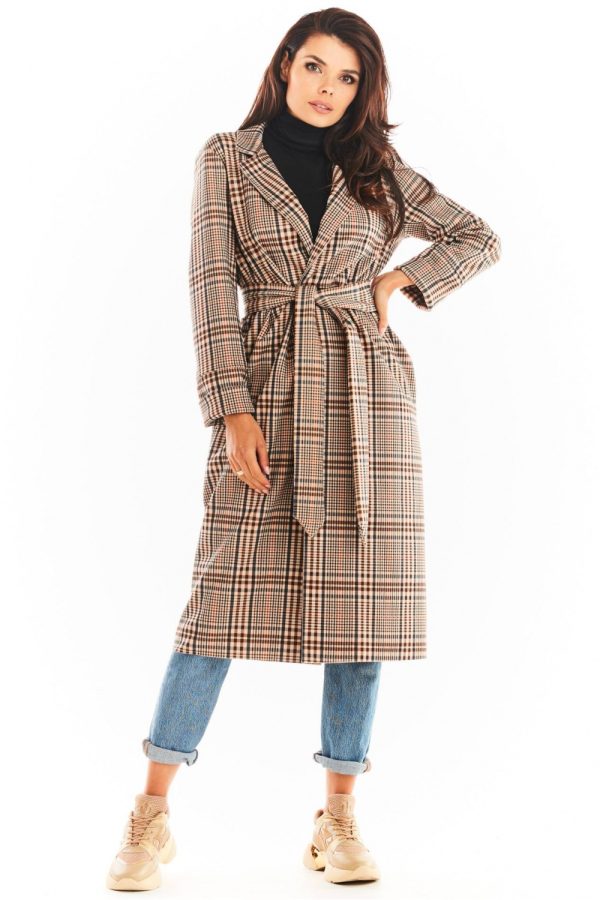 Brown Coat in Women`s Coats, Jackets with Spandex and Polyester