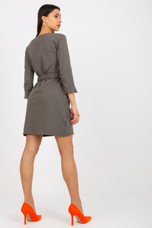 Green Daydress in Day Dresses with Cotton and Spandex
