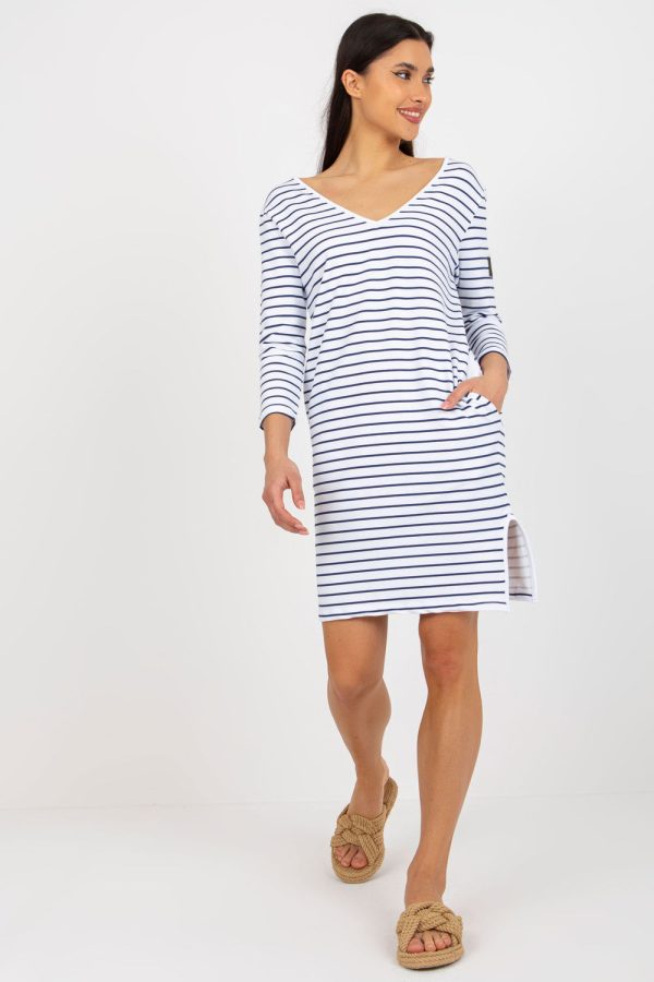 White Daydress in Day Dresses with Cotton and Spandex
