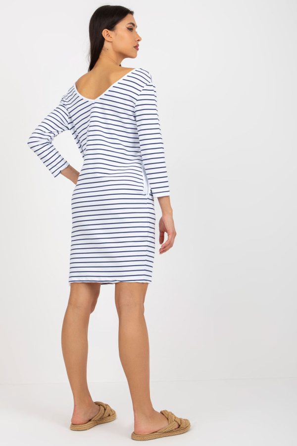 White Daydress in Day Dresses with Cotton and Spandex