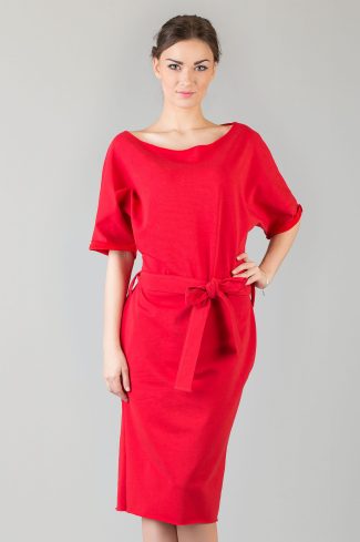 Red Daydress 9 in Cotton, Spandex and Polyester