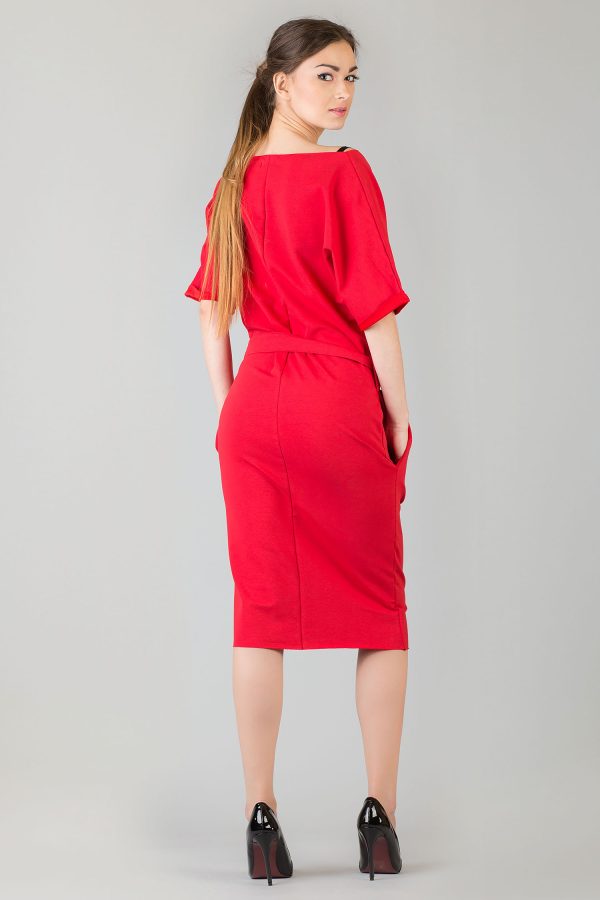 Red Daydress 9 in Cotton, Spandex and Polyester