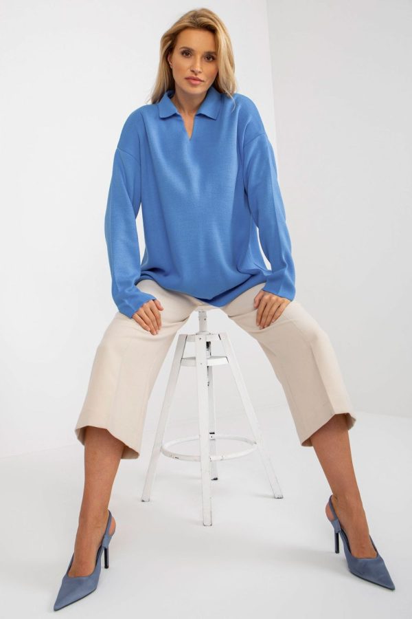 Blue Jumper in Sweaters, Pullovers, Jumpers, Turtlenecks, Boleros, Shrugs with Acrylic