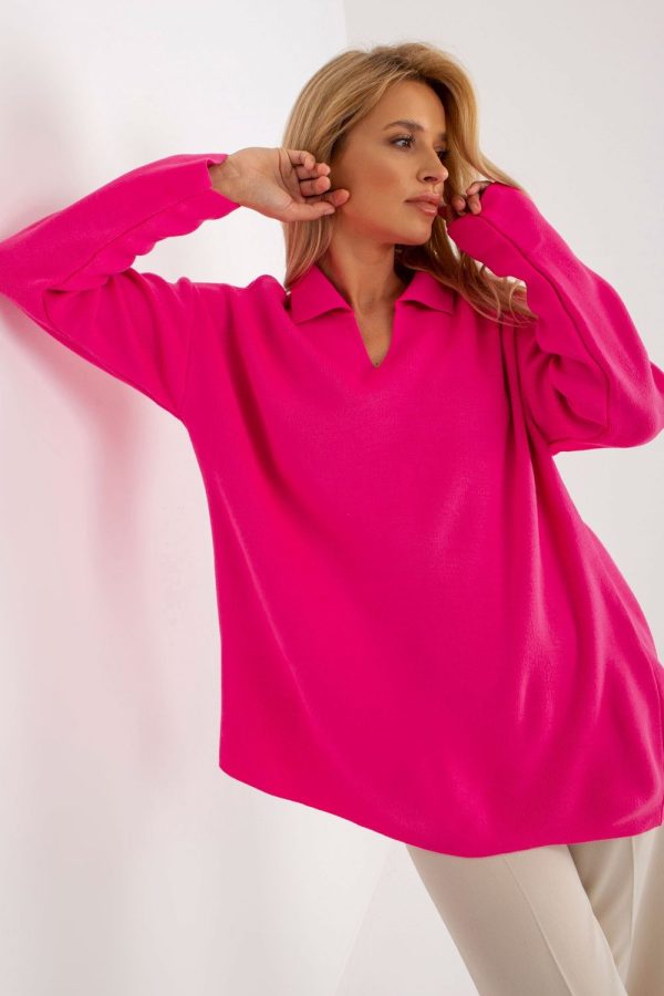 Pink Jumper in Sweaters, Pullovers, Jumpers, Turtlenecks, Boleros, Shrugs with Acrylic