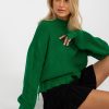Green Jumper in Sweaters, Pullovers, Jumpers, Turtlenecks, Boleros, Shrugs with Acrylic and Wool