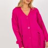 Pink Cardigan in Cardigans For Women, Ponchos with Acrylic and Wool