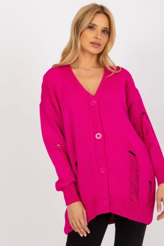 Pink Cardigan in Cardigans For Women, Ponchos with Acrylic and Wool