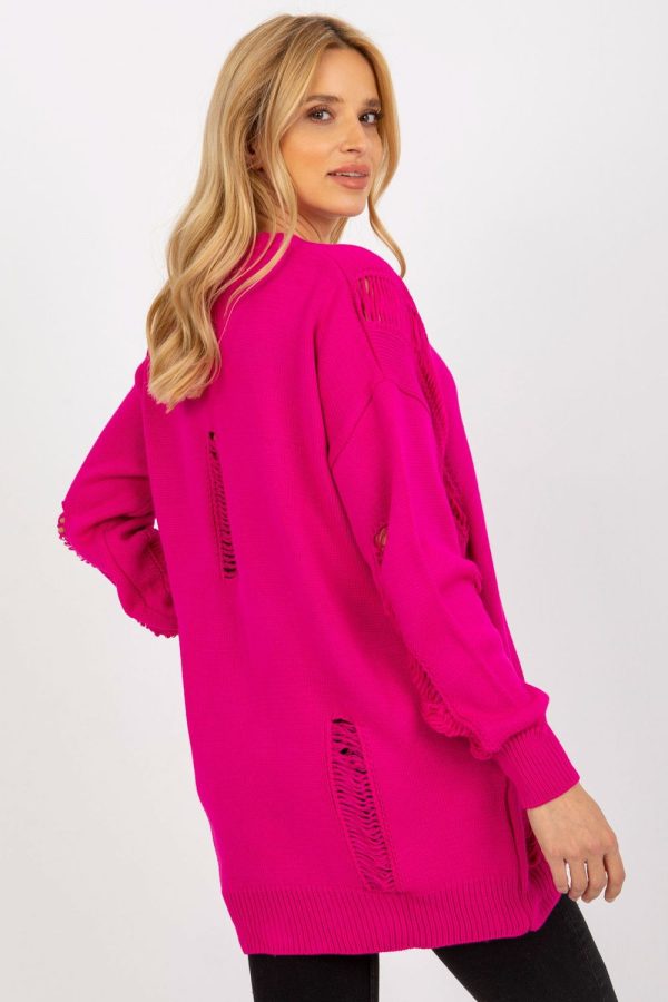 Pink Cardigan in Cardigans For Women, Ponchos with Acrylic and Wool