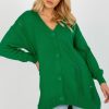 Green Cardigan in Cardigans For Women, Ponchos with Acrylic and Wool