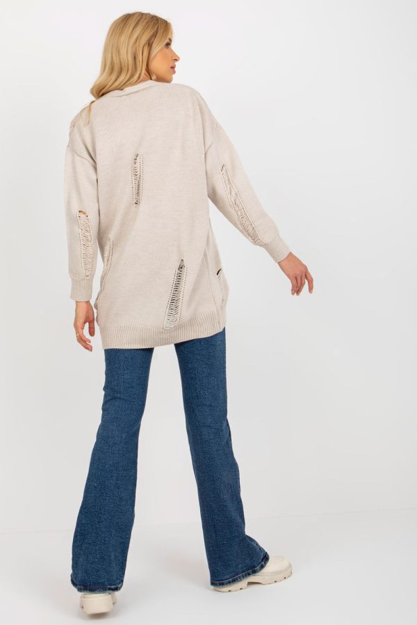 Beige Cardigan in Cardigans For Women, Ponchos with Acrylic and Wool